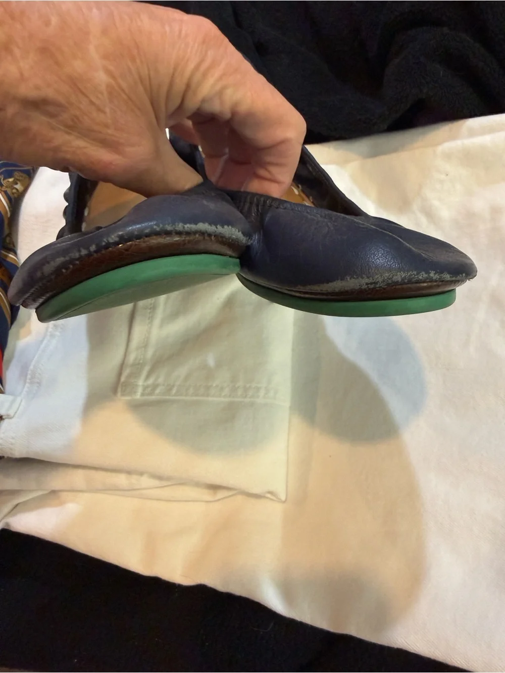 Tieks Navy Leather Ballet Flats